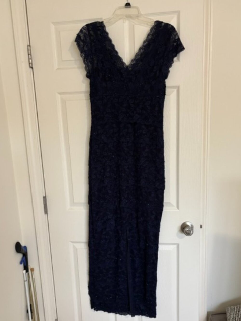Marina Tiered Lace Beaded Dress